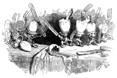 Escena política de Lilliput correspondiente al capítulo de sus facciones.