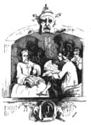 Ilustración de Grandville al comienzo del capítulo de los proyectistas políticos.