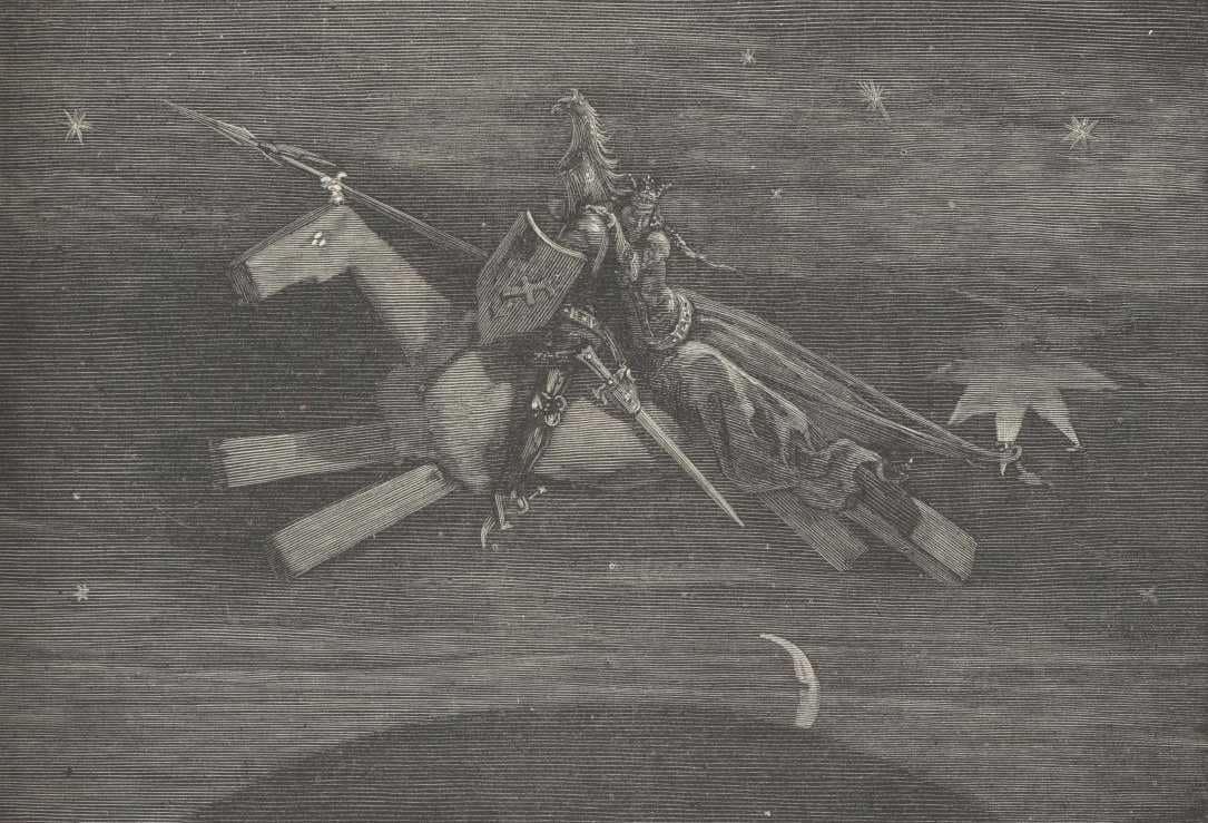 Ilustración de Gustave Doré vinculada al capítulo 40 de la Segunda Parte de Don Quijote; funciona como referencia visual del capítulo y no necesariamente de cada detalle de «Cide Hamete quería salvar hasta los átomos del detalle».