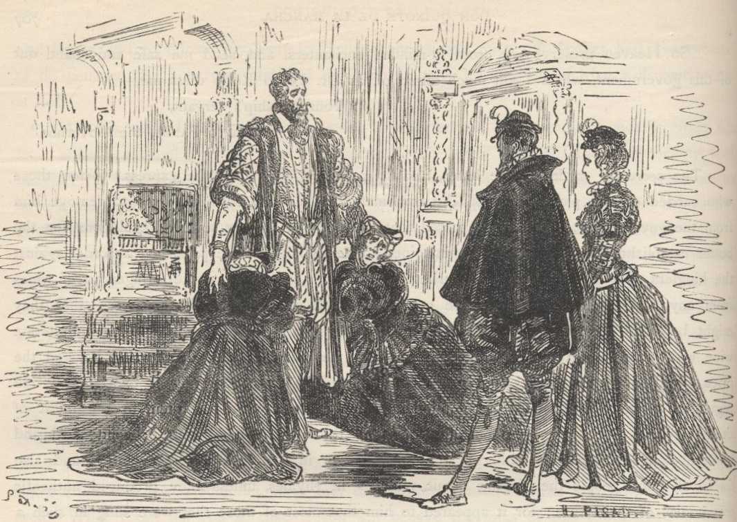 Ilustración de Gustave Doré del capítulo 52 de la Segunda Parte de Don Quijote, usada como referencia visual del mismo capítulo; no representa necesariamente la escena exacta de «Doña Rodríguez buscó justicia donde el palacio no la daba».