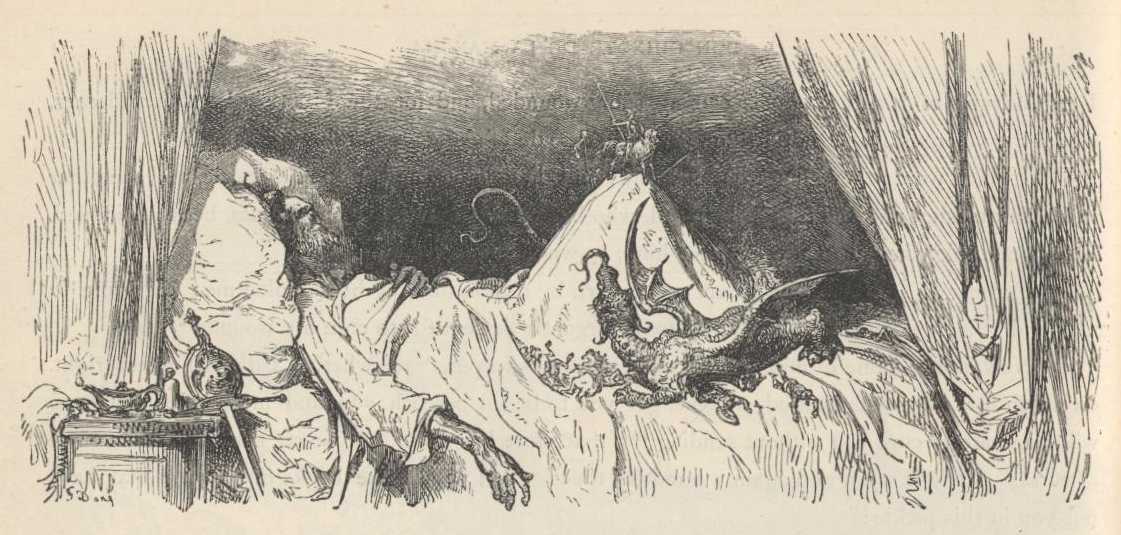 El cura y el barbero revisan los libros de la biblioteca de Don Quijote.