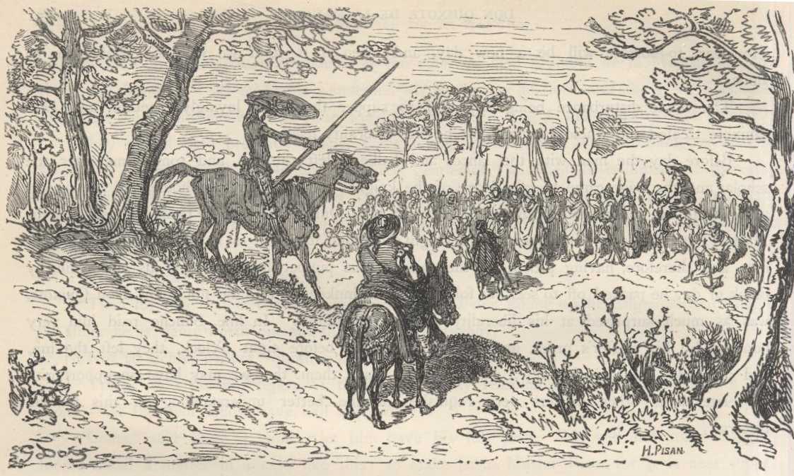 Ilustración de Gustave Doré vinculada al capítulo 27 de la Segunda Parte de Don Quijote; funciona como referencia visual del capítulo y no necesariamente de cada detalle de «Cide Hamete juró verdad con una fórmula imposible».
