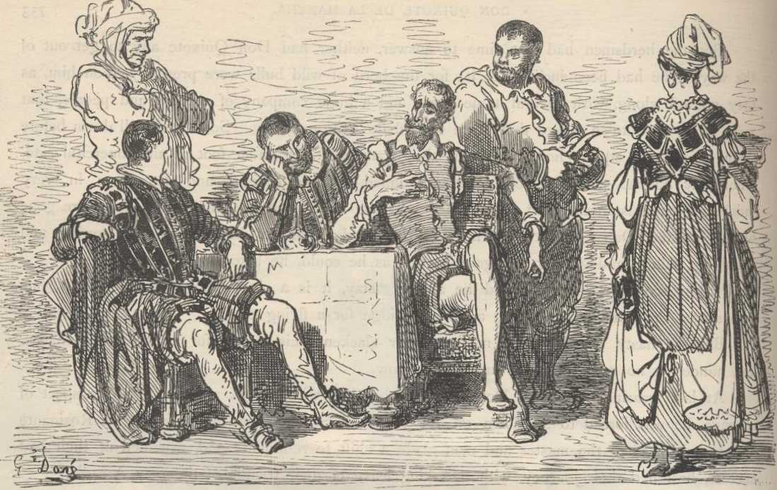 Ilustración de Gustave Doré del capítulo 59 de la Segunda Parte de Don Quijote, usada como referencia visual del mismo capítulo; no representa necesariamente la escena exacta de «Don Quijote llamó venta a la venta».